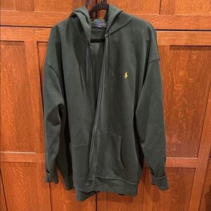 Polo by Ralph Lauren Men's Dark Green Zip-Up Hoodie 2XLT NWOT